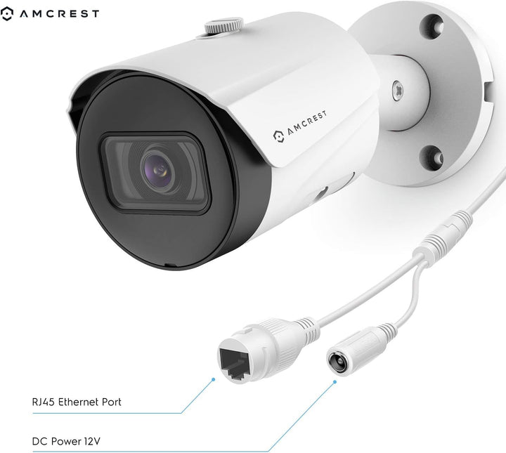 Amcrest Paquete de 2 cámaras POE UltraHD de 5 MP para exteriores de...