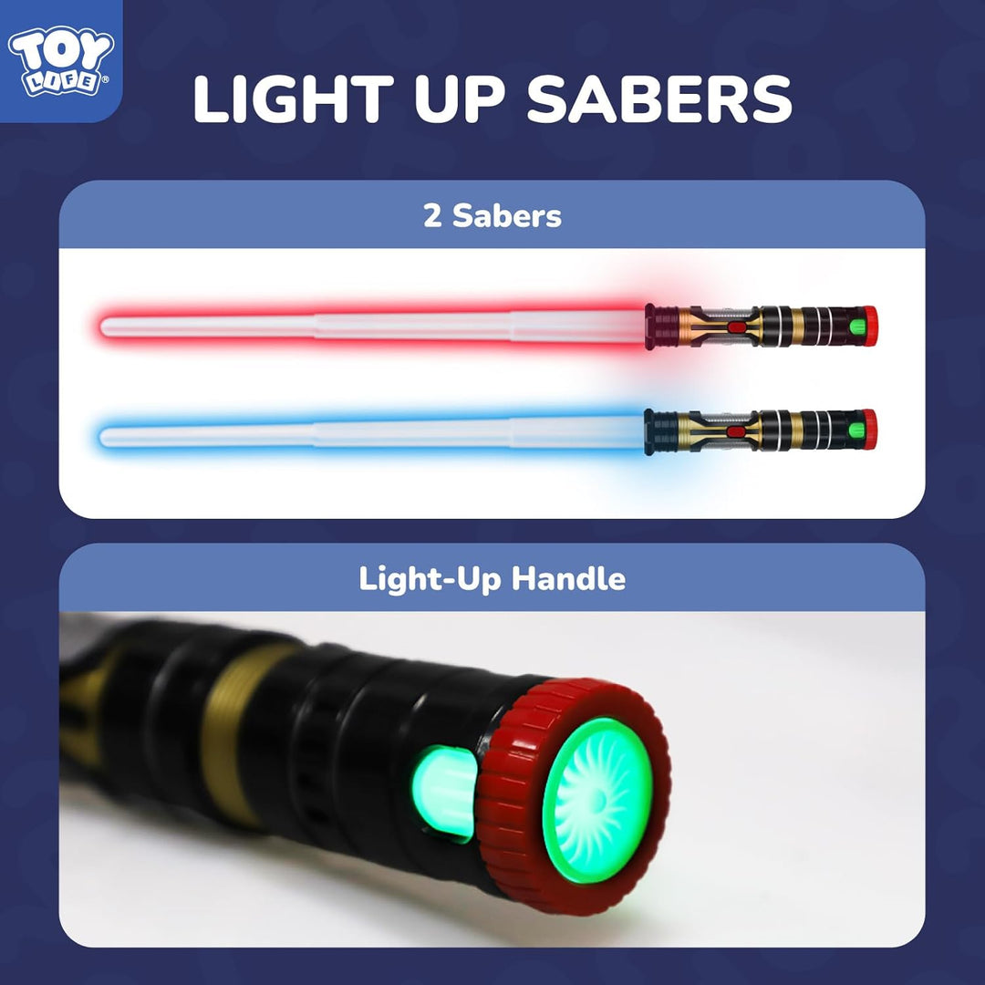 TOY Life Paquete de 2 espadas de luz de sable oscuro para niños, es...