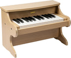 ZIPPY Teclado de piano para niños, piano digital de 25 teclas para niños, mini instrumento educativo musical, juguete de madera para niños y niñas (roble)