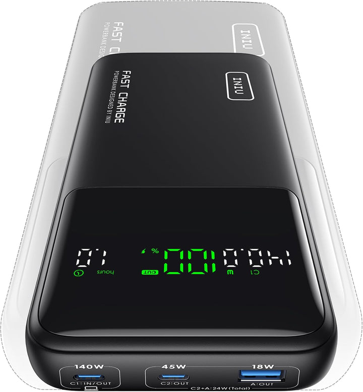 INIU 140W Power Bank, Cargador Portátil Compacto de 25000mAh de Alt...
