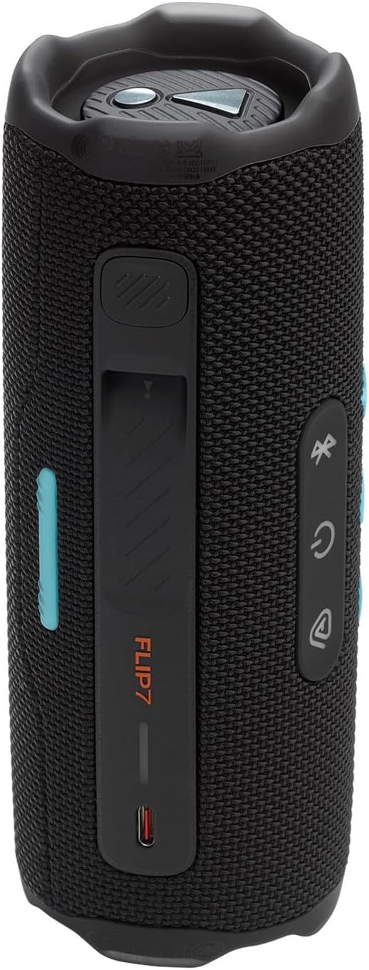 JBL Flip 7 (negro\/naranja) + paquete con divvi! Funda protectora r...