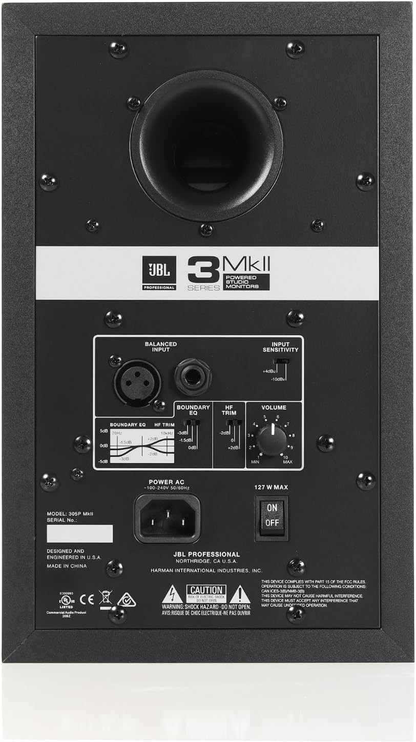 2 JBL 305P MkII altavoces de monitor de estudio de referencia activos de 5 pulgadas de 2 vías