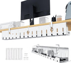 KEEGH Bandeja de gestión de cables para debajo del escritorio, 48 pulgadas