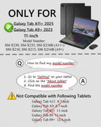 Funda para tablet con teclado para Samsung Galaxy Tab A11+ 5G/A9+ Plus de