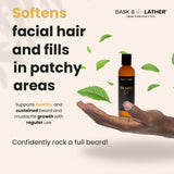 BASK &amp; LATHER Aceite de crecimiento de barba, aceite para el ca...