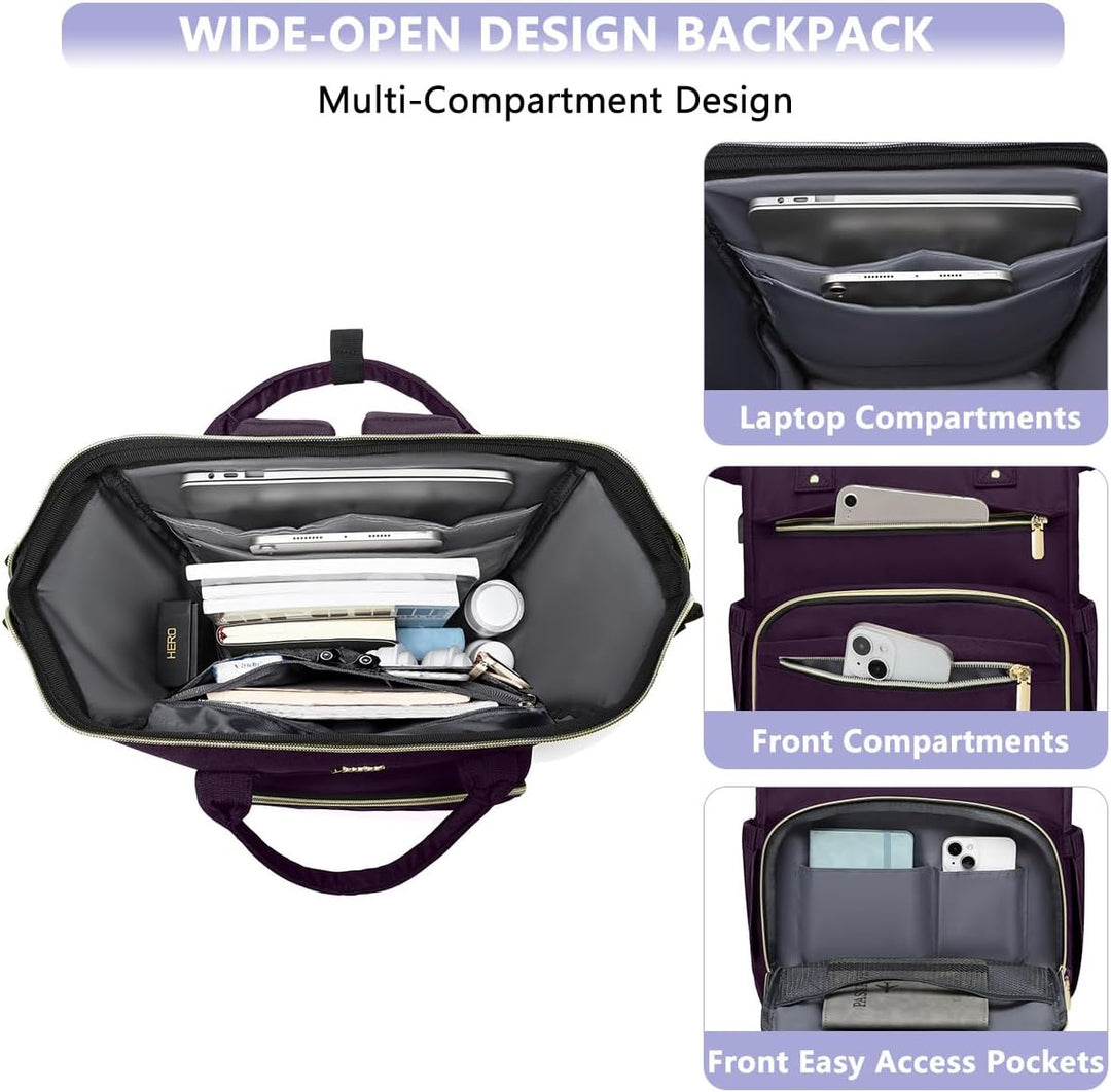 Focdod - Mochila de 15.6 pulgadas para laptop para mujeres, bolsas...