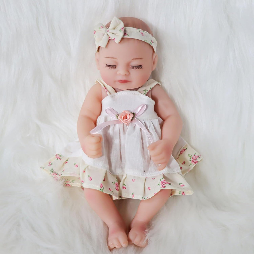 JRLCGYP Muñeca Reborn de bebé niña, de 25 cm, muñeca recién nacida...