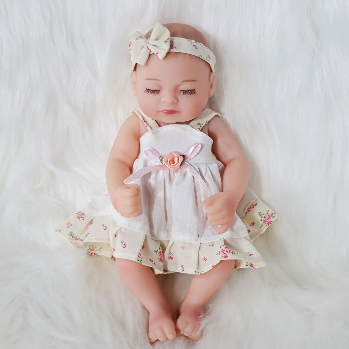 JRLCGYP Muñeca Reborn de bebé niña, de 25 cm, muñeca recién nacida