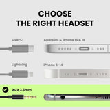 Avantree E171 - Auriculares con cable AUX de 3.5mm con micrófono y...