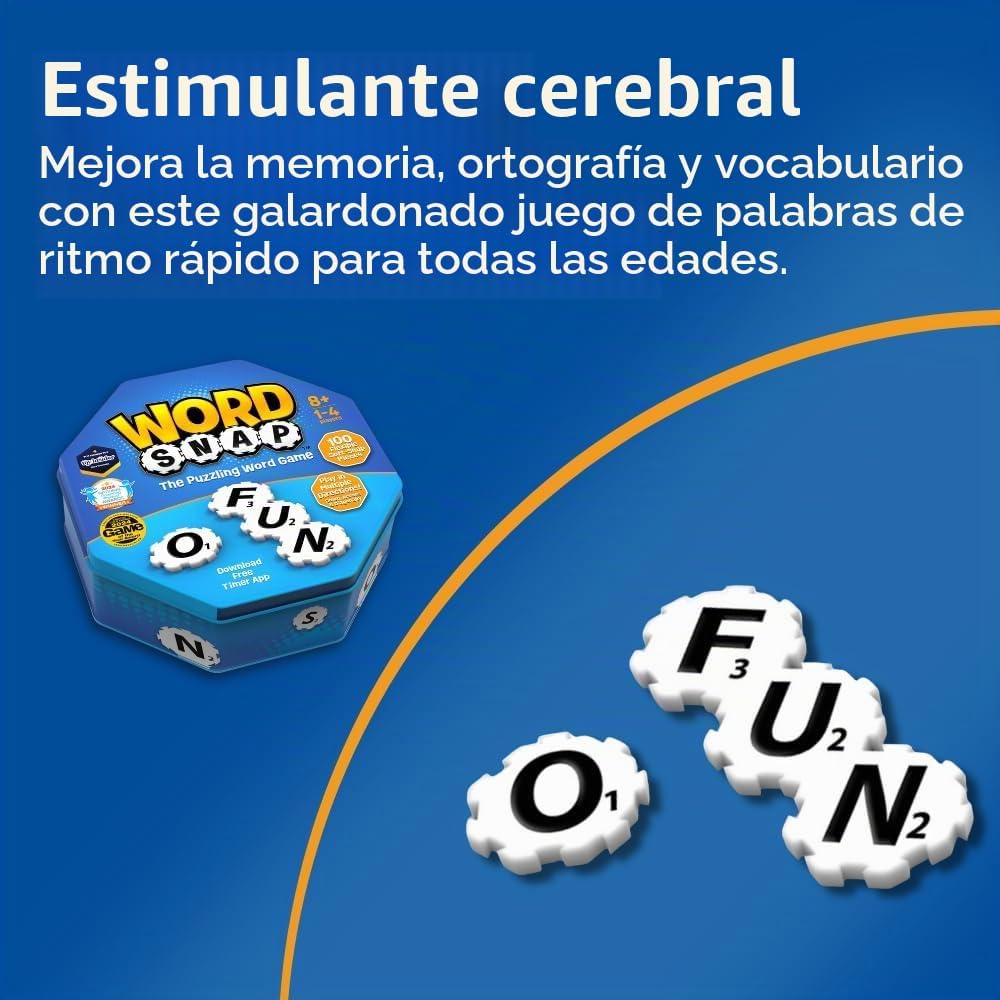 Juego de estrategia de palabras, tamaño de viaje, lata coleccionable, edades de 8 años, 1-4 jugadores
