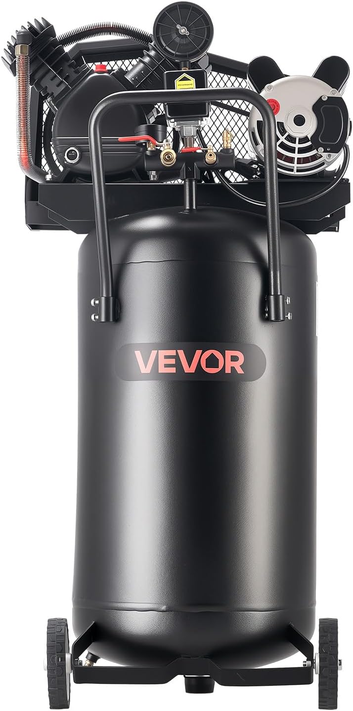 VEVOR Compresor de aire de 25 galones, 2HP 5.5 SCFM a 90PSI, tanque...