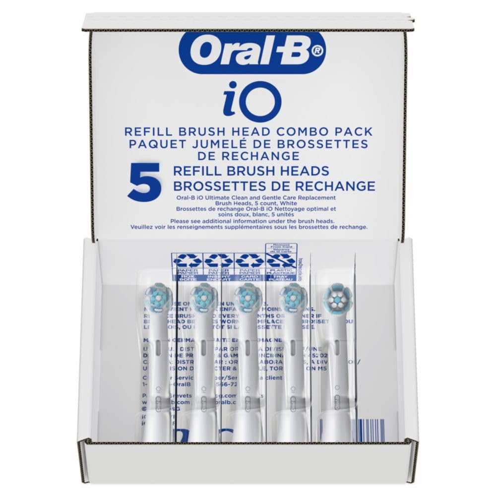 Oral-B iO Ultimate Clean Cabezales de cepillo de repuesto, 5 unidad...