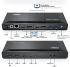 WAVLINK Estación de acoplamiento dual 4K 60Hz Displaylink USB C (2HDMI+2DP)