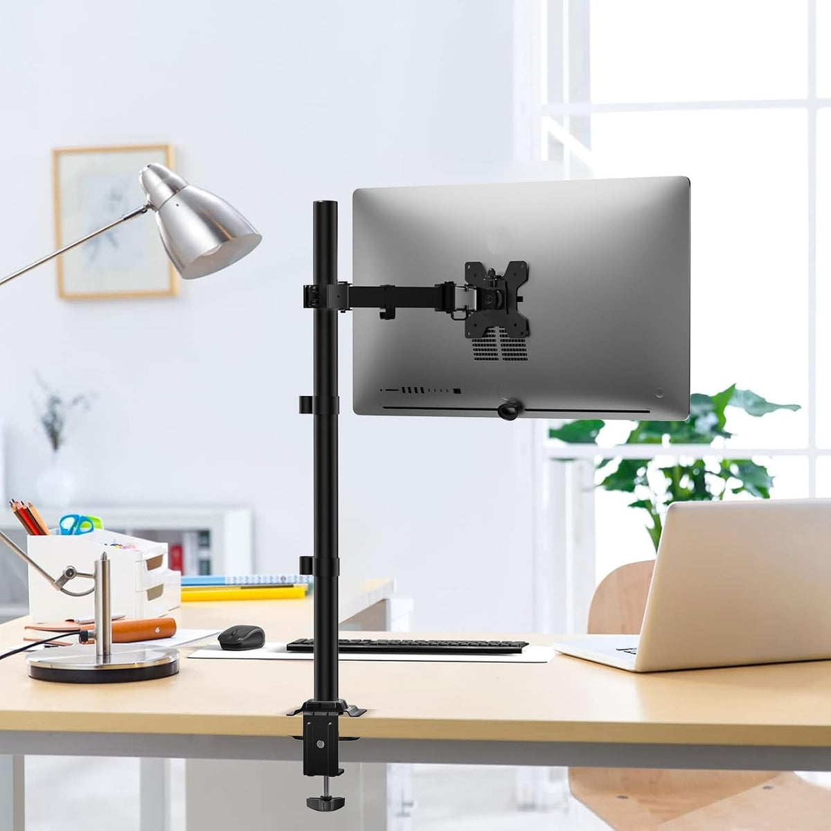 Brazo de monitor alto WALI para escritorio para pantallas de 13-34 pulgadas, 22 lbs por brazo