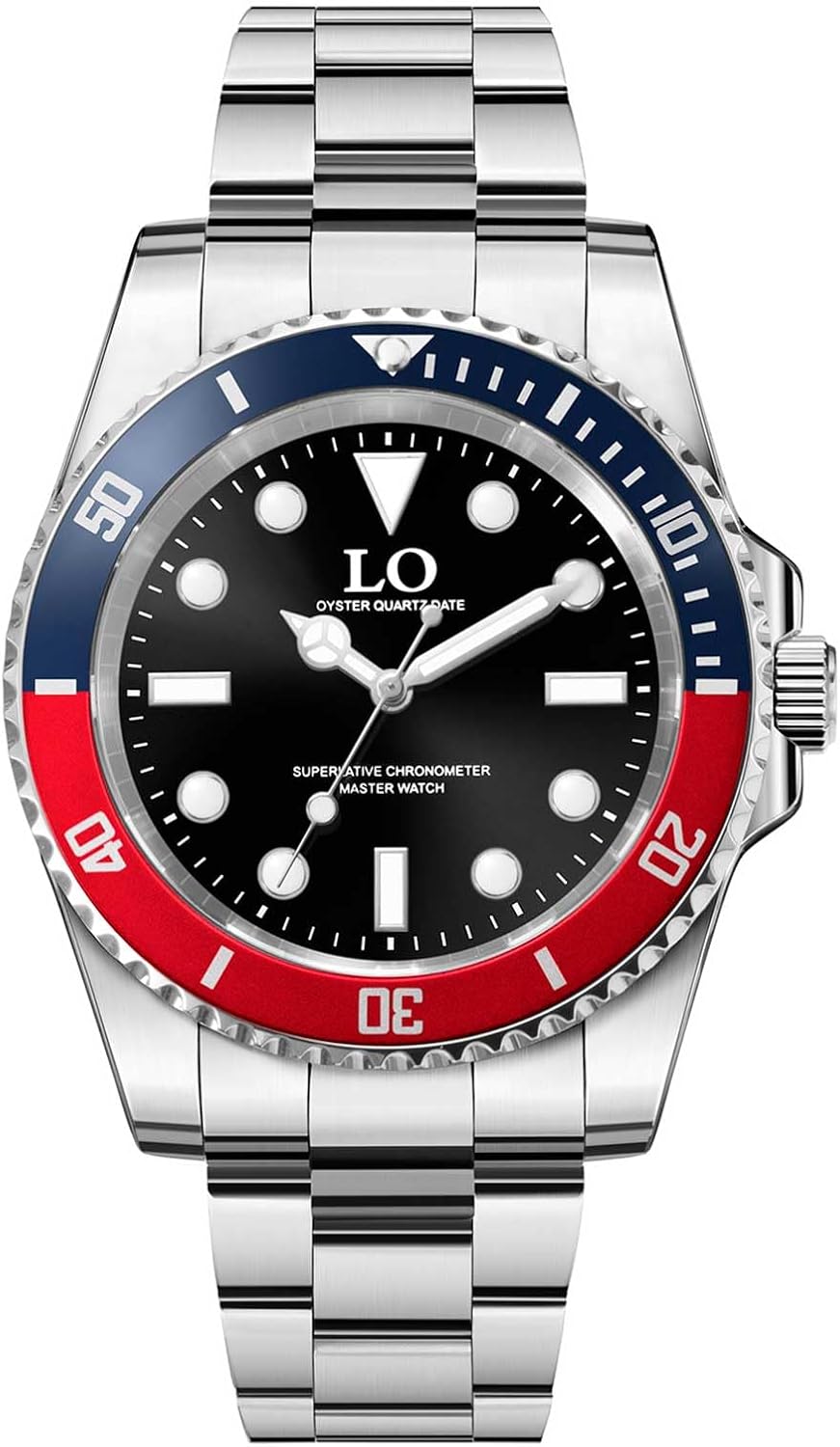 LO Reloj Oyster para hombre, cronógrafo analógico, de cuarzo, acero inoxidable, impermeable, cristal de zafiro, regalo de lujo, simple y casual