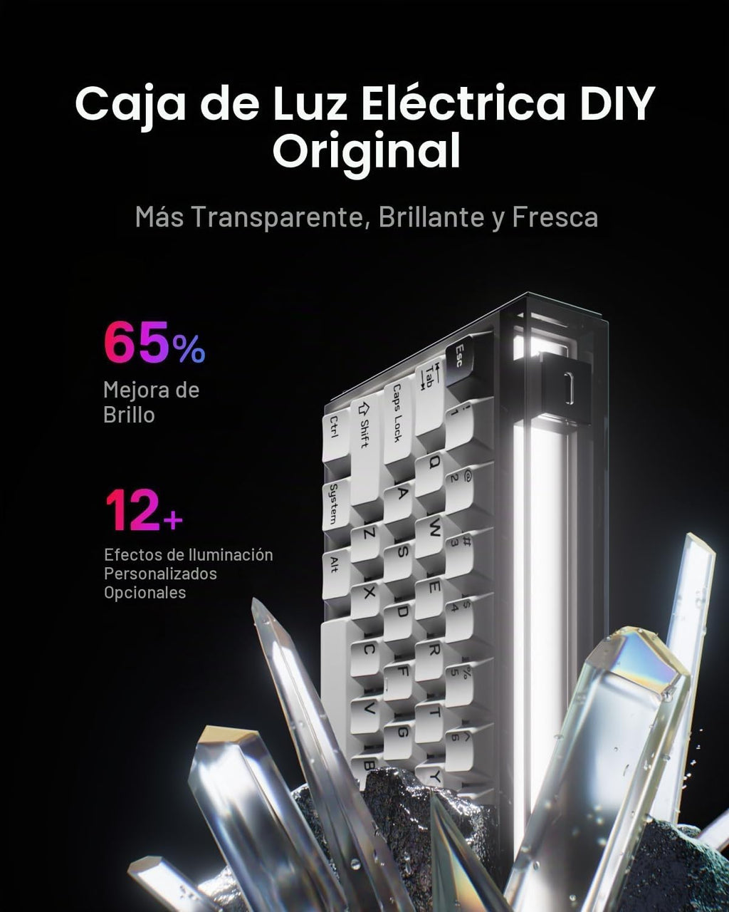 MelGeek MADE68 Ultra+ Teclado magnético para juegos con efecto Hall con