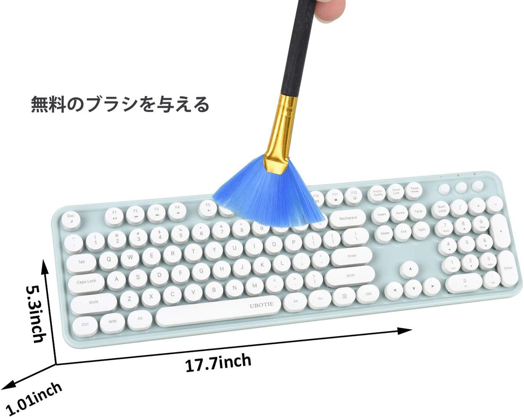 UBOTIE Teclado inalámbrico colorido para computadora y mouse óptico...