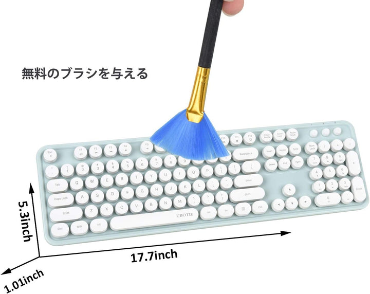 UBOTIE Teclado inalámbrico colorido para computadora y mouse óptico...