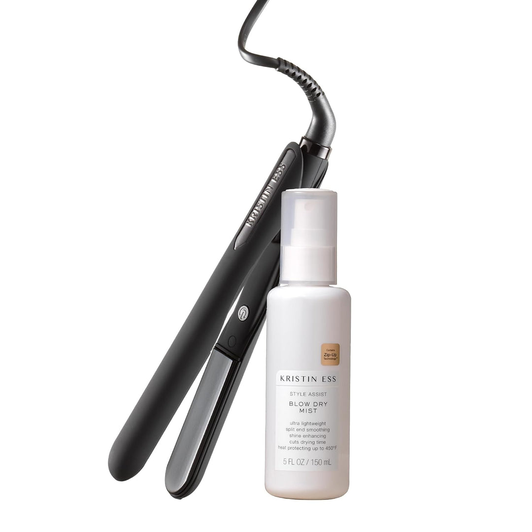 Kristin Ess Plancha alisadora + Style Assist Heat Protectant Spray...