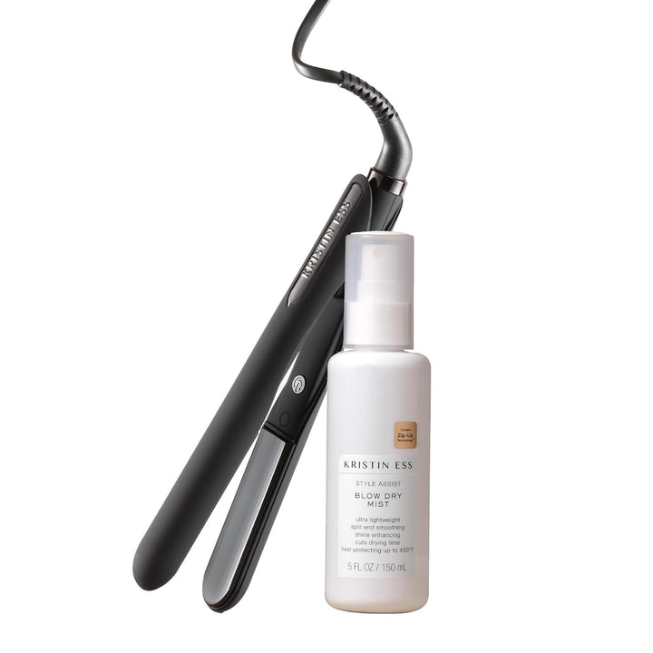 Kristin Ess Plancha alisadora + Style Assist Heat Protectant Spray...