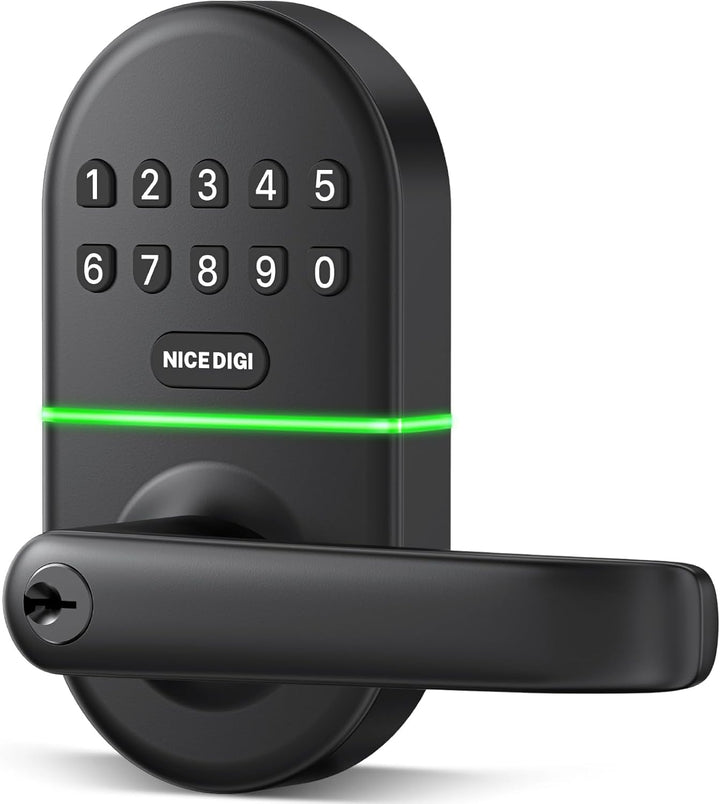 Cerradura de puerta con teclado inteligente y asa: cerradura de pue...