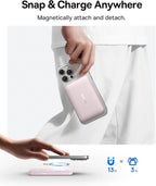 Baseus - Cargador portátil para MagSafe, banco de energía magnética...