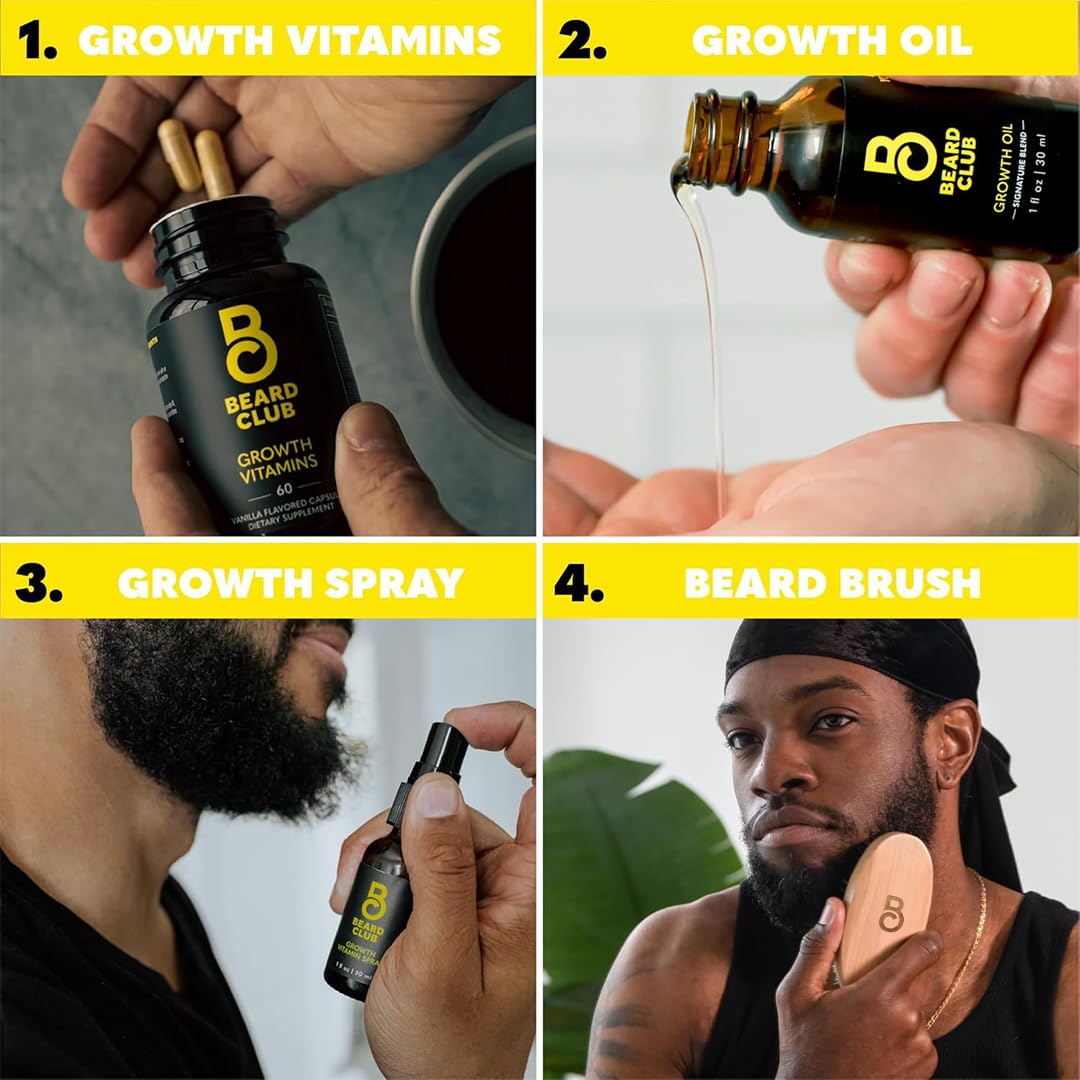 Kit Premium de Crecimiento de Barba Beard Club - Aceite de Crecimie...