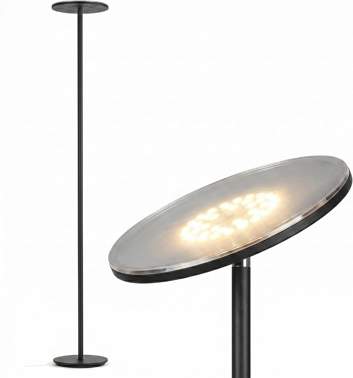 Lámpara de pie LED de 30 vatios Brightech Sky, 211136S-BK, 30.00 vatios