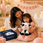 Yak - Juguetes de peluche con peso, almohada suave de felpa de vaca de 9