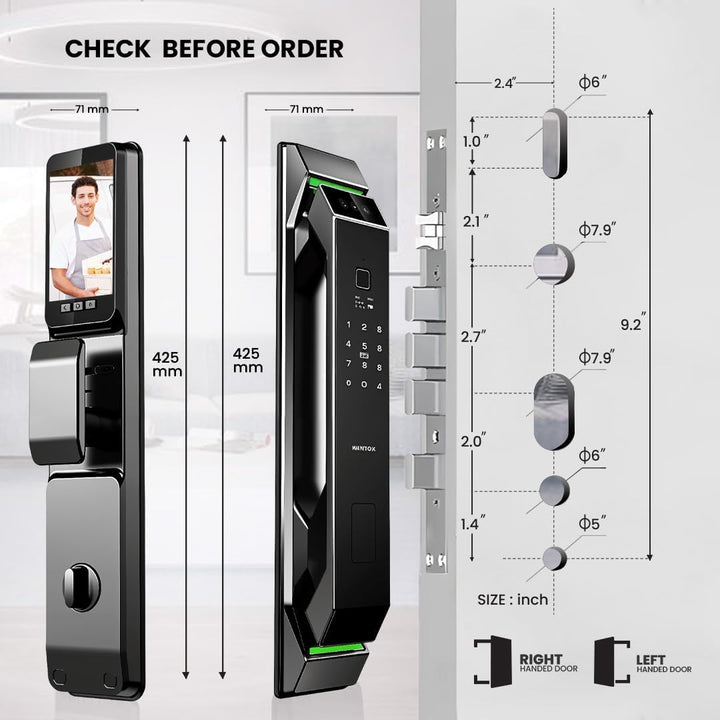 Cerradura de puerta inteligente de reconocimiento facial