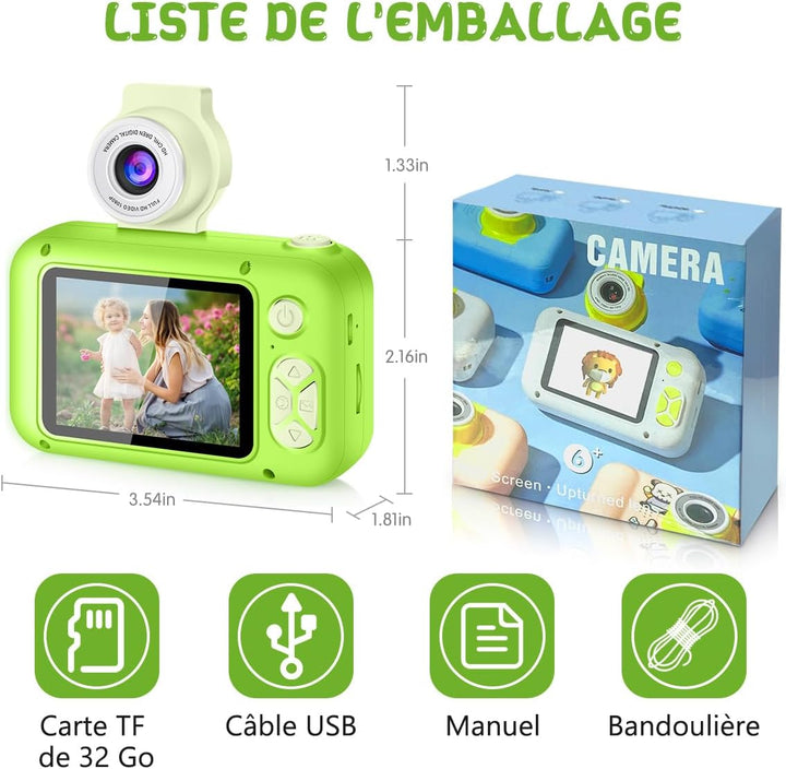 ARNSSIEN Cámara digital para niños, cámara digital para niños peque...