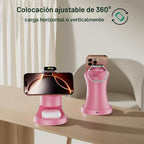 Estación de carga inalámbrica 3 en 1 para dispositivos Apple, color rosa