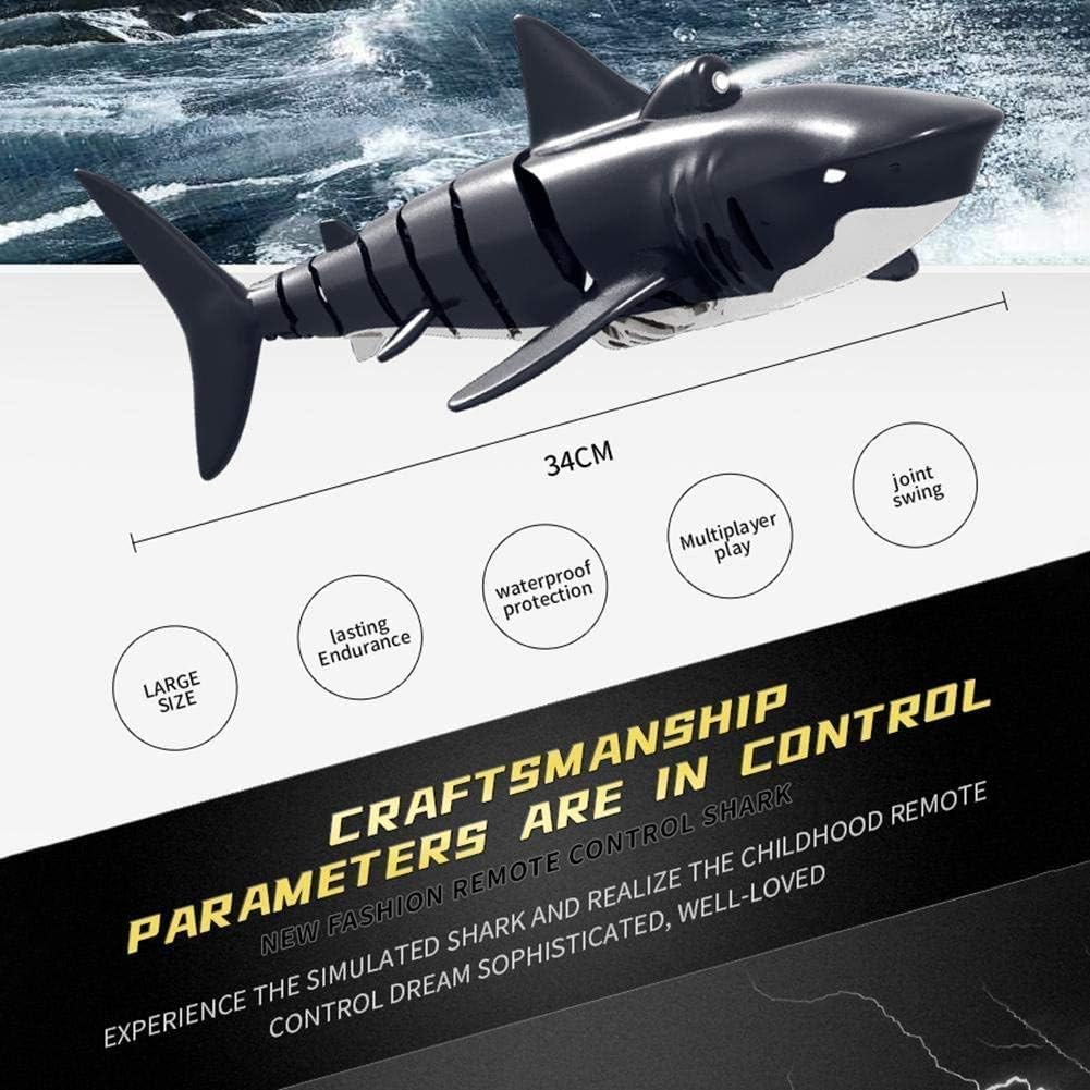 Tiburón de juguete a control remoto 2.4 G, diseño de alta simulació...