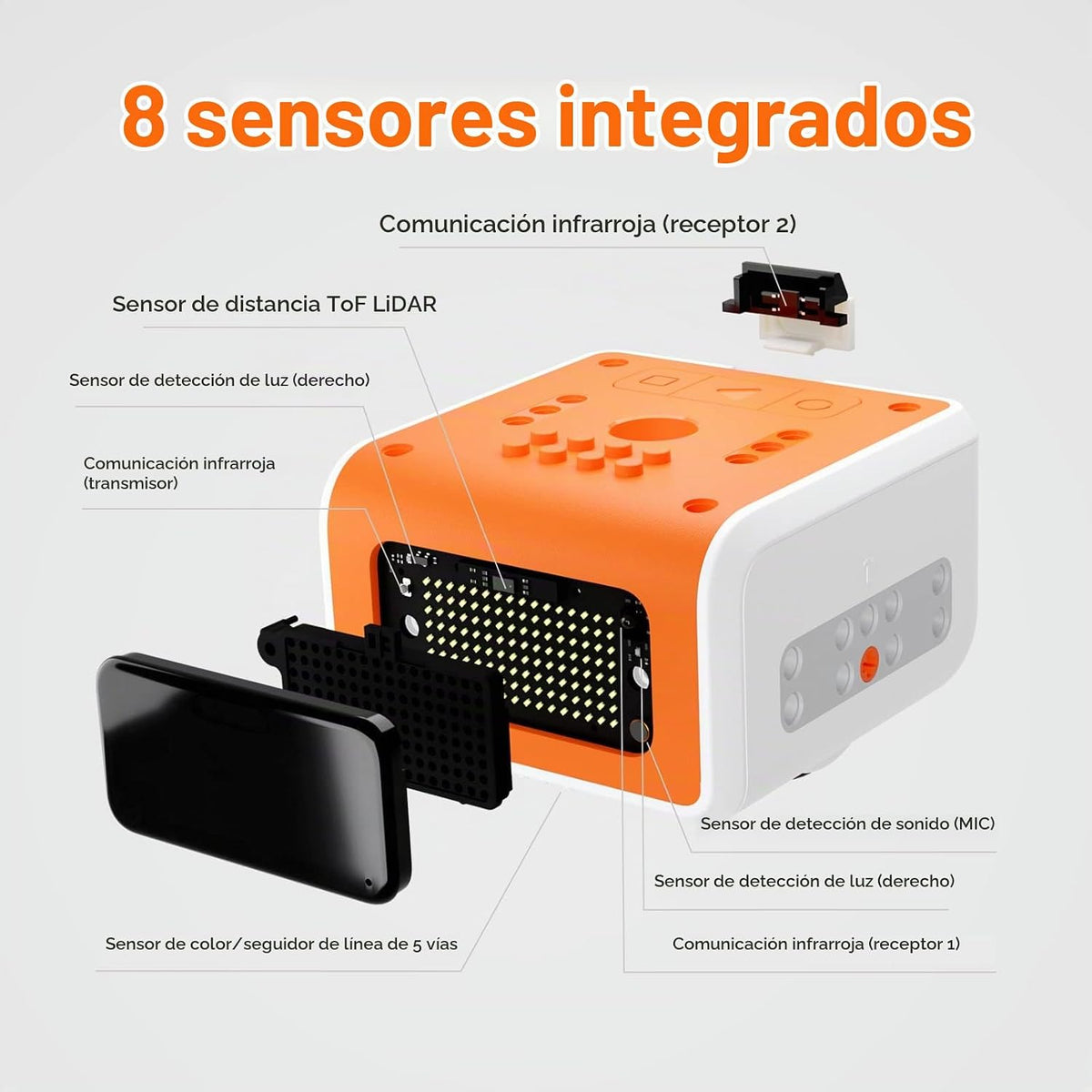 VinciBot Robot de Programación para Niños 8-12, Juguete STEM para Scratch y Python