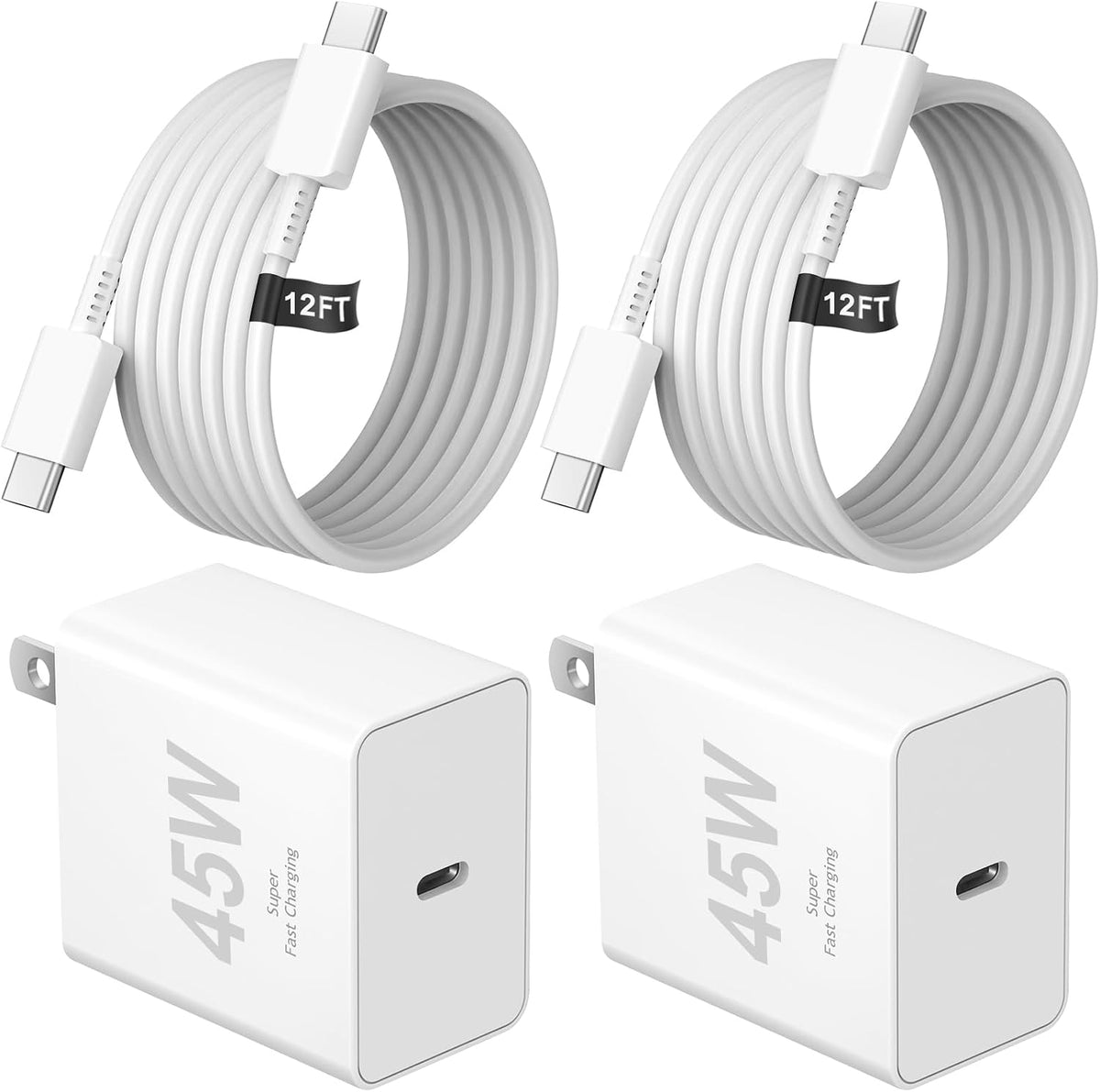 Cargador USB C tipo C cargador de carga rápida 12FT 45W Samsung