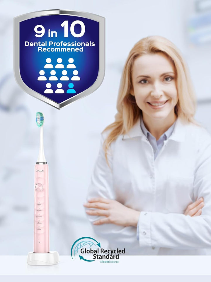 Cepillo de dientes eléctrico sónico COSLUS C40 para adultos, 47000V...