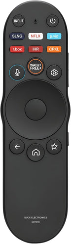 XRT270 - Control remoto de repuesto para televisores Vizio SmartCast, fácil configuración, teclas de acceso directo, control remoto de voz universal, compatible con FHD 4K Quantum D