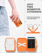 Spigen para Portafolio MagSafe, Portafolio de Tarjetas Magnético de Carcasa Dura Compatible con iPhone 17/16/15/14/13/12 Serie Pixel 10 MagSafe-Estuche Pixelsnap Sostiene 5-6/7-8 Tarjetas