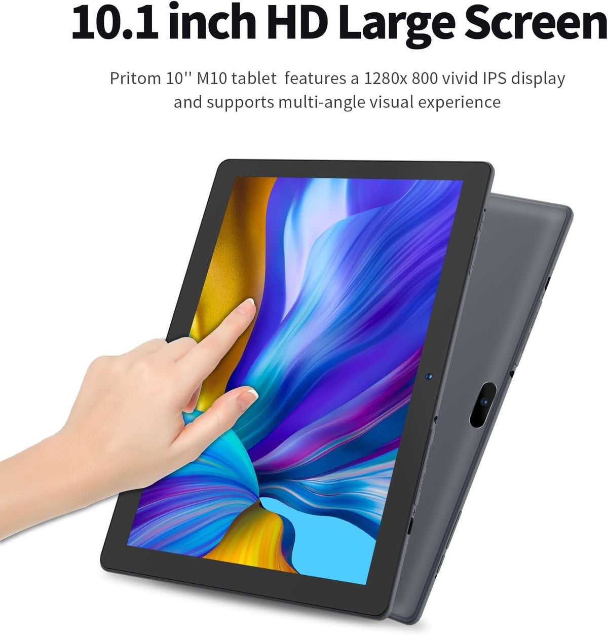 PRITOM Tablet 10 pulgadas, 64GB, Tablet Android 13, pantalla HD IPS...