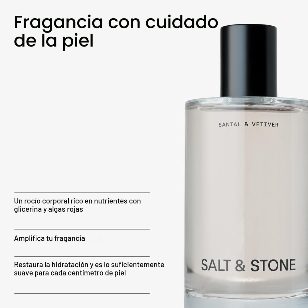 Salt &amp; Stone Neblina Corporal, Aroma de Sándalo y Vetiver, Spra...