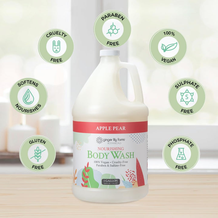 Ginger Lily Farms Botanicals - Jabón corporal nutritivo, 100% vegan...