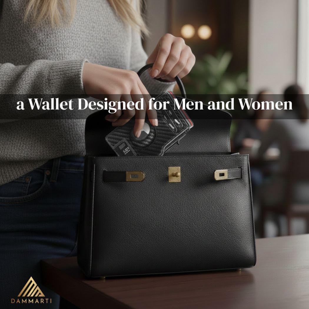 Cartera para hombre con soporte AirTag, bloqueo RFID, soporte para...