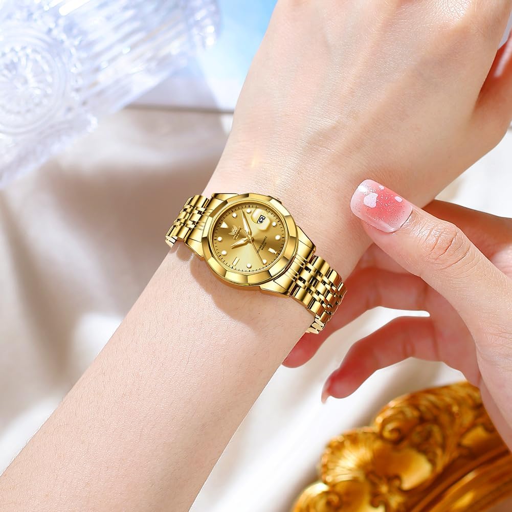 OPK Reloj de pulsera para mujer de acero inoxidable para mujer