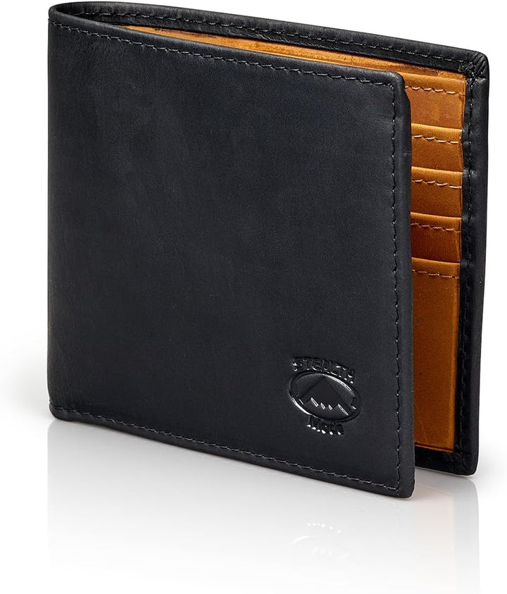 Stealth Mode Billetera de cuero para hombre. Billetera con RFID + 8...