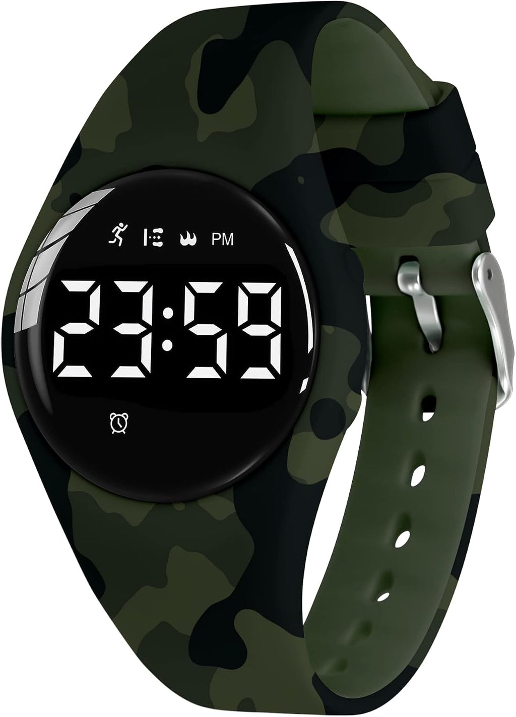 Relojes para niños y niñas, reloj deportivo digital con contador de pasos, podómetro, alarma de vibración, sin aplicación, impermeable, rastreador de fitness, reloj para niños, niñas, adolescentes