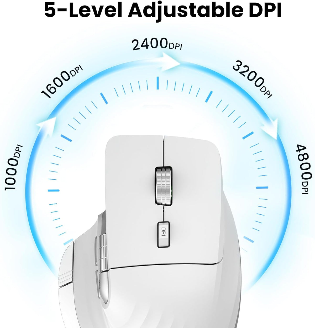 CITLLA Ratón Bluetooth inalámbrico, ergonómico recargable silencios...