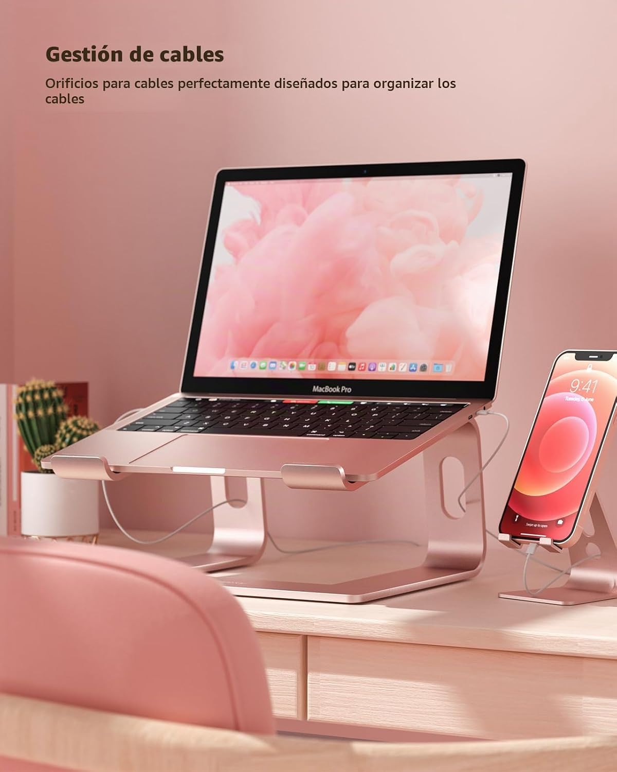 Nulaxy - Soporte para laptop, soporte de aluminio ergonómico para c...