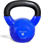 Yes4All Pesa rusa, pesas rusas de hierro fundido con revestimiento de vinilo de 5-100 LB para entrenamiento de fuerza para ejercicios de gimnasio en casa, fitness, equipo de entrenamiento de cuerpo