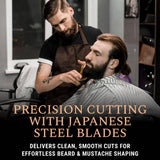 Ontaki Tijeras para barba y bigote para hombre, acero japonés de 5....