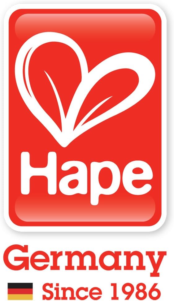 Hape - Juego de anillos de madera con doble apilador de arco iris para niños, L: 7.9, ancho: 4.1, altura: 4.3 pulgadas